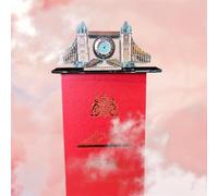 London Bridge Glass With Real Clock British Souvenirs (Rose Gold)
