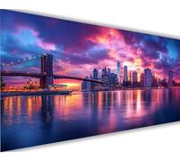 London Bridge Paint by Numbers for Adults, Landscape Painting by Numbers Kits Children, DIY Canvas Adult Crafts Oil Painting with Paint Acrylic Drawing Paintwork 100x200 cm Without Frame L1207