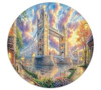 London Bridge Scene Jigsaws Puzzles for Men And Women 1000 Piece The Dawn Tower Bridge Puzzle Home Decoration Challenging Games Great Gift 1000pcs (67.5x67.5cm)