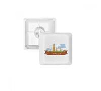 London Bridge UK Big Ben The London Eye PBT Keycaps for Mechanical Keyboard White OEM No Marking Print