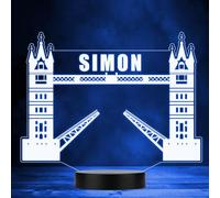 London Bridge UK Colour Changing Led Lamp Personalised Gift Night Light | Personalised Gift For Home, Lamp Room Décor | Kids & Adults Night Lights With Name | Personalised Gift For Bedroom |