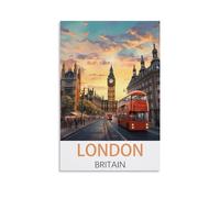 London Britain Vintage Travel Posters 08x12inch(20x30cm) Canvas Art Poster And Wall Art Picture Print Bedroom Decor