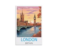 London Britain Vintage Travel Posters 08x12inch(20x30cm) Canvas Art Poster And Wall Art Picture Print Bedroom Decor