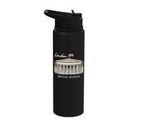 London, British Museum, Hand Drawing, England Stainless Steel Insulated Water Bottle
