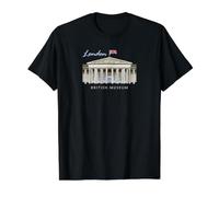 London, British Museum, Hand Drawing, England Value Graphic T-Shirt, Men, Black, M