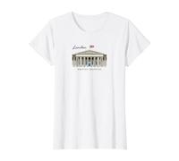 London, British Museum, Hand Drawing, England Value Graphic T-Shirt, Women, White, M