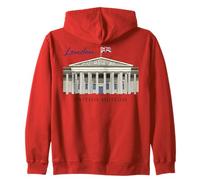 London, British Museum, Hand drawing, England Zip Hoodie