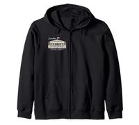 London, British Museum, Hand drawing, England Zip Hoodie