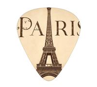 London-British-Paris-Retro 12 Pack Guitar Picks With 3 Thicknesses And Storage Box, Abs Plectrums For Electric Bass Guitar Players