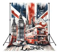 London-British-Vintage 5x7ft Photography Backdrop, Photo Background With Rod Pocket, Foldable Studio Backdrop For Birthday, Wedding, Party Decoration