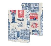 London Building Coffee Culture Slim Protective Case Auto Wake Sleep Cover Kickstand Compatible with ipad Mini 1/2/3/4/5 (7.9in)