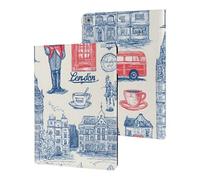 London Building Coffee Culture Slim Protective Case Auto Wake Sleep Cover Kickstand Compatible with ipad 2017/2018/Air1/Air2 (9.7in)