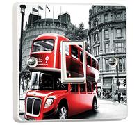 London Bus Royal Albert Hall 3D Light Switch Sticker Cover Vinyl Skin Wall Decal