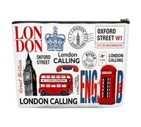 London Calling Makeup Bag, Cosmetic Bag with Zipper