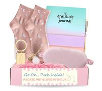London Carousel Manifestation Gift Set for Women - Gratitude Journal, Opalite Necklace, Sleep Mask, Socks, Keyring & Pen