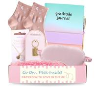 London Carousel Manifestation & Positivity Gift Set - Gratitude Journal, Opalite Necklace, Sleep Mask, Socks & Keyring to Support Mindfulness, Self Care and Positive Daily Habits for Women