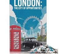 London City of Opportunities Jigsaw Puzzles for Adults 500 Piece Jigsaw Puzzles for Adults Puzzle 500 Pieces Jigsaws Gifts 500pcs (52x38cm)