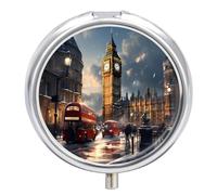 London City Pill Box 3 Compartment Small Portable Medicine Case Pill Organizer for Pocket Purse