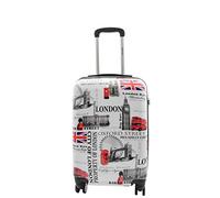London City Print Suitcase 4 Wheels Expandable Luggage Travel Bags HLG9620 (Cabin)