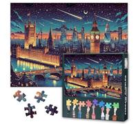 London City Puzzles for Adults 1000 Pieces Big Ben Westminster Bridge Jigsaw Puzzles 1000 Pieces for Adults Difficult Challenging Puzzle Perfect for Family Game 27.5"X19.7"