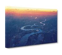 London City Skyline & The River Thames Canvas Wall Art Print 30x20 Inch