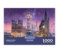 London City View Jigsaw Puzzles for Adults Interesting Puzzle Game 1000 Pieces Brain Challenge for Adults Gifts 52x38cm/1000pcs