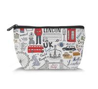 London Cityby, Makeup Bag Cosmetic Bag for Women,London City Doodles Elements,Large Capacity Makeup Bags Travel Toiletry Bag Accessories Organizer,Multicolor