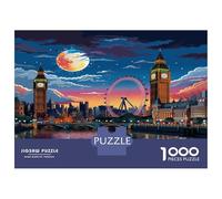 London Cityscape 1000 Pc DIY Jigsaw Puzzle: Logic Skill Development Big Ben Night for Party Puzzle Game, The Best Gift for Puzzle Lovers And Enthusiasts 70x50cm/1000pcs