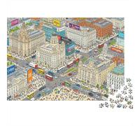 London Cityscape 1000 Piece Jigsaw Puzzle Recycled Paper Maximalism Puzzles for Elderly Fun And Challenging Family Game Perfect for Holiday Blessings 38x26cm/1000pcs
