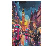 London Cityscape 1000 Piece Jigsaw Puzzles for Adults Wooden Puzzle Challenging Game Family for Gifts 78×53cm
