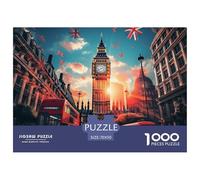 London Cityscape 1000 Piece Puzzle Age 14+ for Adults Natural Scenery Whimsical Challenge Perfect for Relaxation Educational Games 70x50cm/1000pcs