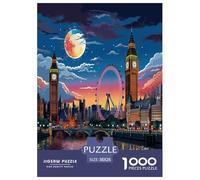 London Cityscape Jigsaw Puzzles Puzzle for Adults Kids. 1000 Pieces Great Gifts Challenge Toy Educational Game Home Decoration for Educational Games Gifts 38x26cm/1000pcs