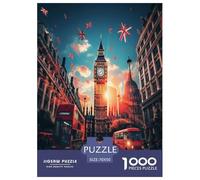 London Cityscape Jigsaw Puzzles Puzzle for Adults Kids. 1000 Pieces Whimsical Challenge Toy Educational Game Home Decoration for Educational Games Gifts 70x50cm/1000pcs