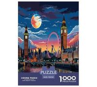 London Cityscape Jigsaw Puzzles Puzzles for Adults Kids. 1000 Piece Great Gifts Challenge Toy Educational Game Home Decoration for Adults& Kids Age 14 Years Up 70x50cm/1000pcs