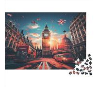 London Cityscape Rätsel Für Erwachsene |Cartoon| 1000pcs (75x50cm) Puzzles Lernspiele Home Decor Puzzles