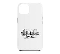 London Cityscape Sketch Big Ben Tower Bridge Case for iPhone 13