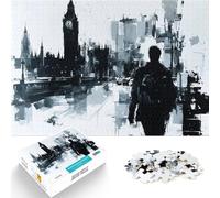 London Cityscape with FigureJigsaw Puzzles 1000 Piece for Adults Educational Game Challenge Toy Enhance memory 38x26cm