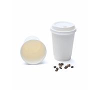 London Coffee Cups 12oz (340ml) Disposable White Paper Coffee Cups with Lids, Double Wall Takeaway Coffee Cups, Sturdy & Leak Proof Disposable Cup, Perfect for Hot/Cold Drinks, Party Drinks (25)