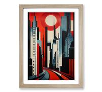 London Constructivism No.2 Framed Print | A2 Oak Framed Wall Art | Ready to Hang | Modern Historical Picture | Living Room Bedroom Lounge Office