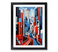 London Constructivism No.3 Framed Print | A2 Black Framed Wall Art | Ready to Hang | Modern Historical Picture | Living Room Bedroom Lounge Office