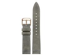London Craftwork 18mm 19mm 20mm 21mm 22mm 24mm Leather Strap compatible with NOMOS Club, Orion, Tangente, Zurich & Ludwig Series (Gray D Rose, 19mm)