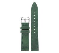 London Craftwork 18mm 19mm 20mm 21mm 22mm 24mm Leather Strap compatible with NOMOS Club, Orion, Tangente, Zurich & Ludwig Series (Green D Silver, 18mm)