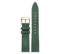 London Craftwork 18mm 19mm 20mm 21mm 22mm 24mm Leather Strap compatible with NOMOS Club, Orion, Tangente, Zurich & Ludwig Series (Green D Gold, 24mm)