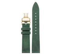 London Craftwork 18mm 19mm 20mm 21mm 22mm 24mm Leather Strap compatible with NOMOS Club, Orion, Tangente, Zurich & Ludwig Series (Green Gold, 21mm)