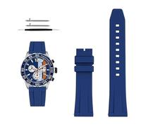 London Craftwork 19/20/21/22mm Quick-release silicone strap for TAG Heuer F1 Gulf Aquaracer Carrera Water Ghost Rubber watch band Bracelet (Blue-NO buckle, 22 mm)