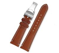 London Craftwork 20mm 22mm Cowhide Leather Strap compatible with Tudor Watches BLACK BAY M79250BA 1958 (Brown, 22mm)