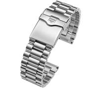 London Craftwork 20mm 22mm Stainless Steel Sport Bracelet for Tag Heuer Watch Deployment Clasp (20mm)