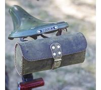 London Craftwork Bicycle Saddle Bag Genuine Leather RAW Army Green