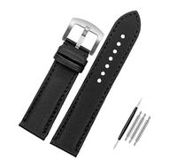London Craftwork Canvas Strap fit Tag Heuer MONACO CARRERA FORMULA 1 Watch 22mm Butterfly Clasp (Black (silver buckle))
