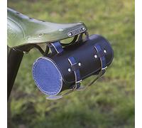 London Craftwork Classic Bicycle Roll Tool Bag Leather BLACK BLUE